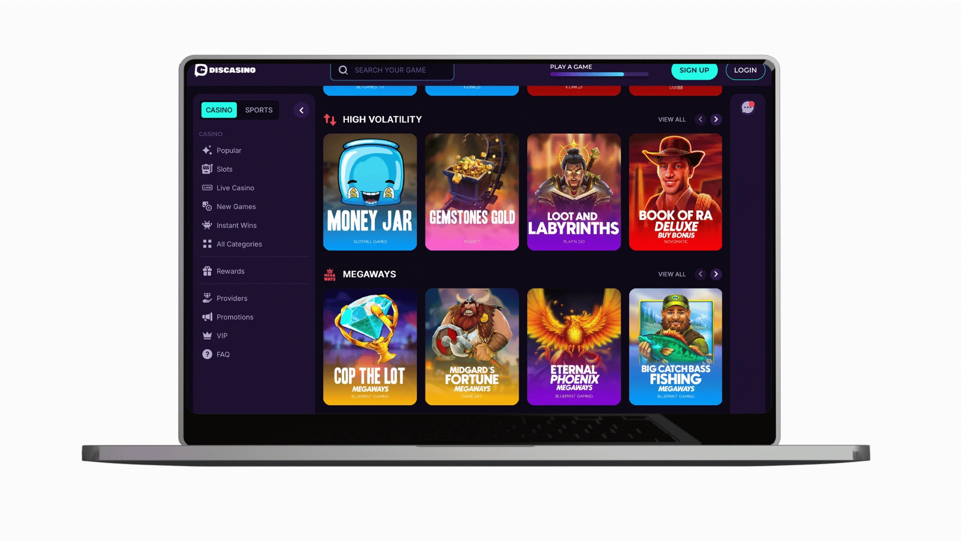 Discasino Casino games